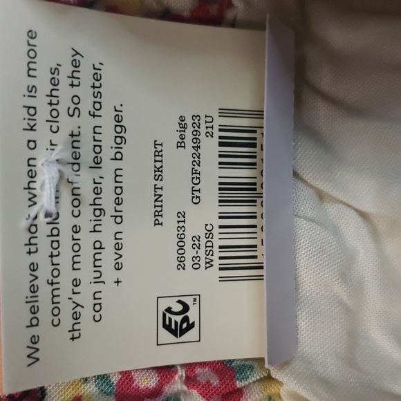 NWT Garanimals floweral skirt cream background - Picture 4 of 6